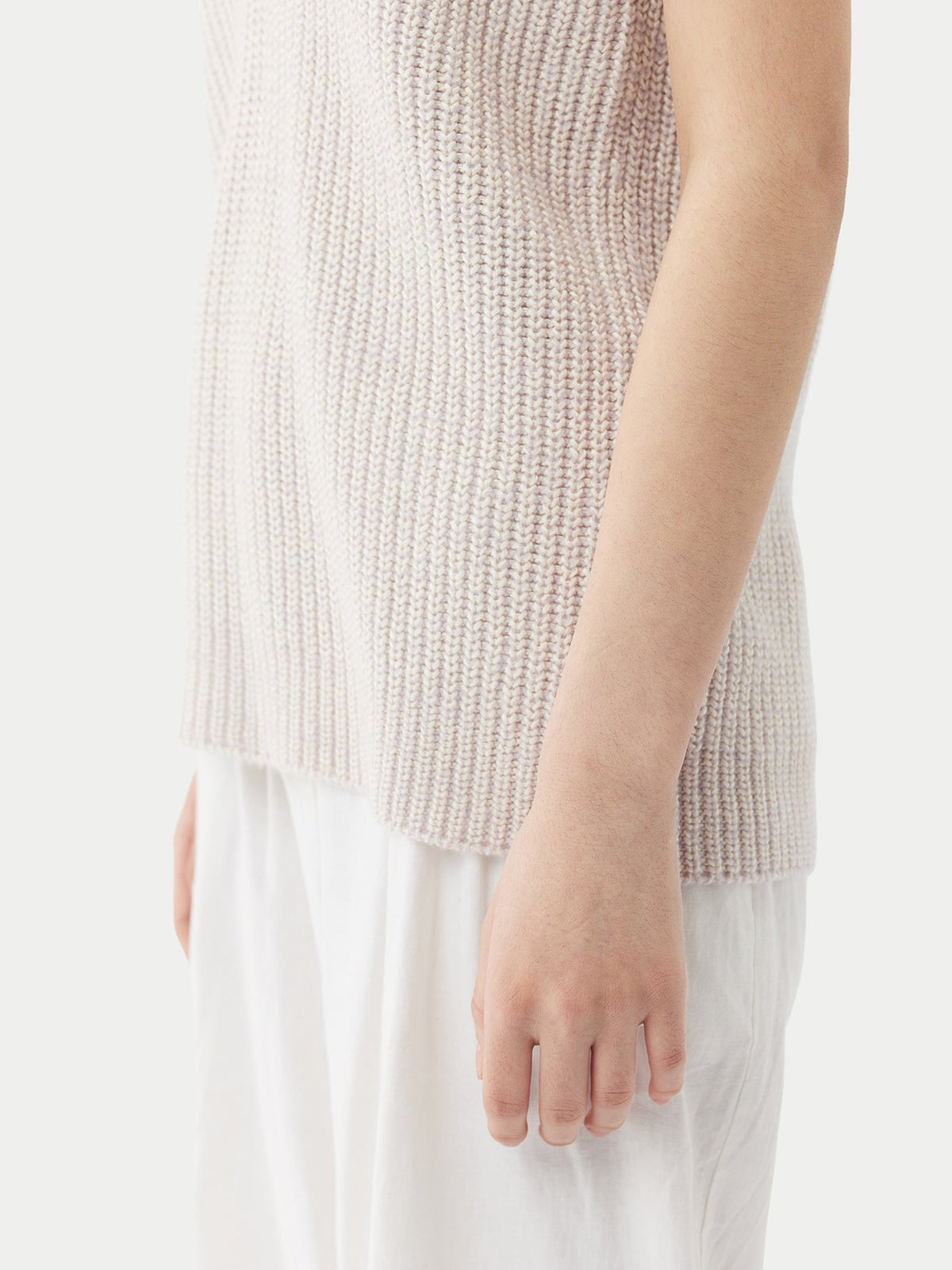 Cotton Cashmere Vest — Pure White