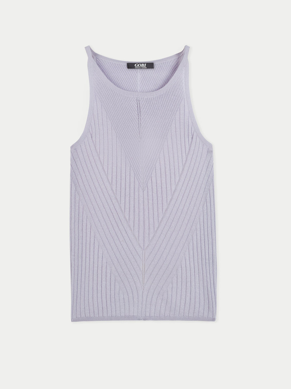 Sleeveless Silk Cashmere Top — Purple Heather