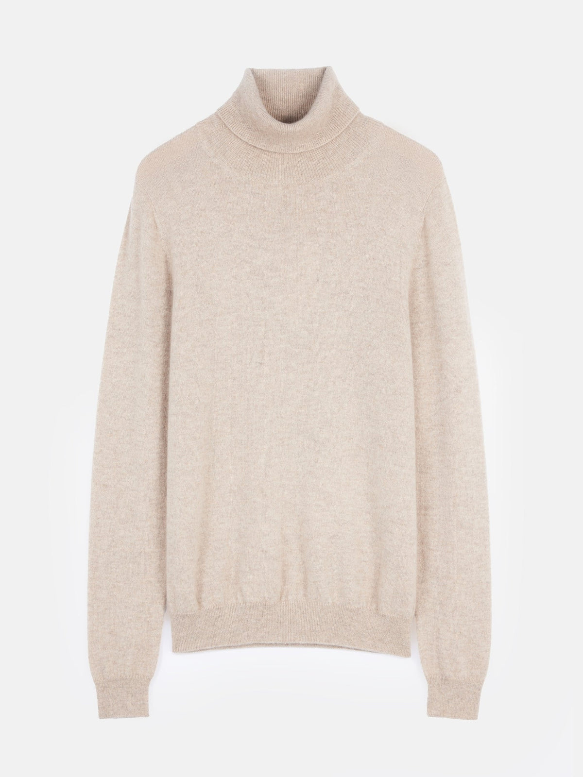 Essential Cashmere Turtleneck Sweater — Soft Beige