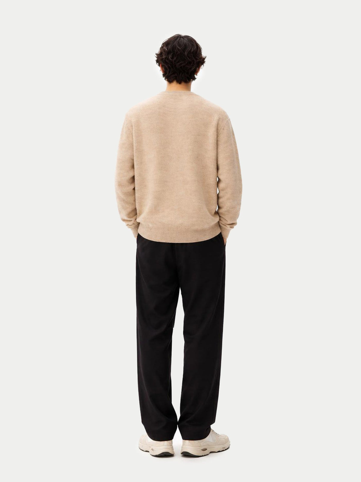 Essential Cashmere V-neck Cardigan — Soft Beige