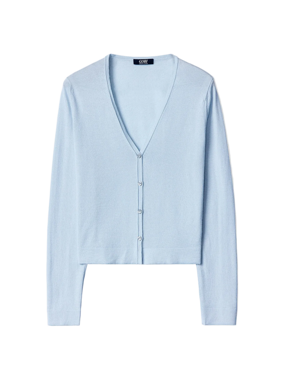 Lightweight Cashmere Silk Cardigan — Soft Ice