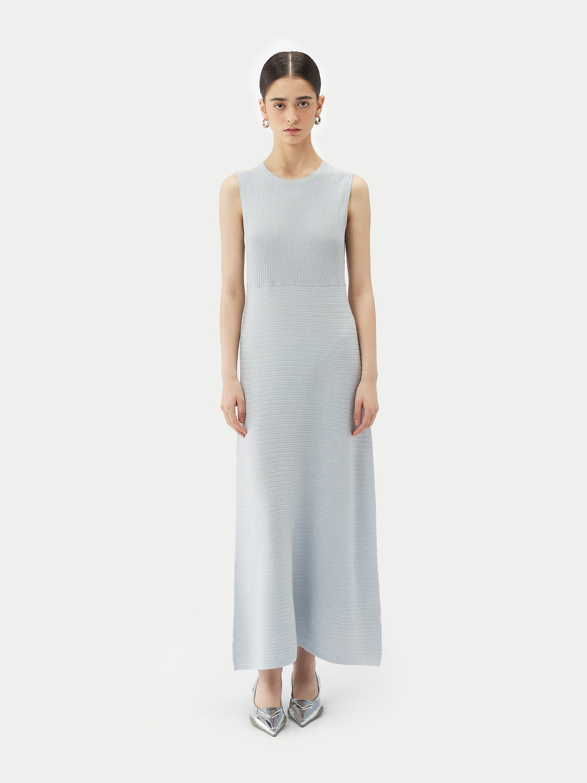 Lightweight Cashmere Silk Dress — Soft Ice