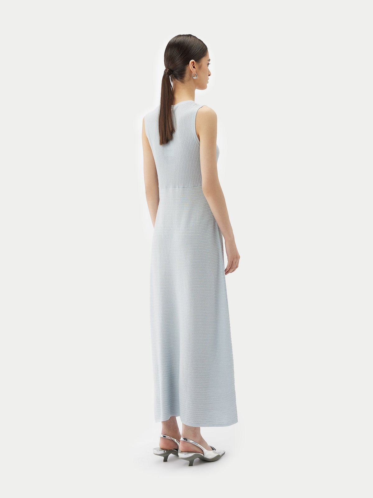 Lightweight Cashmere Silk Dress — Soft Ice