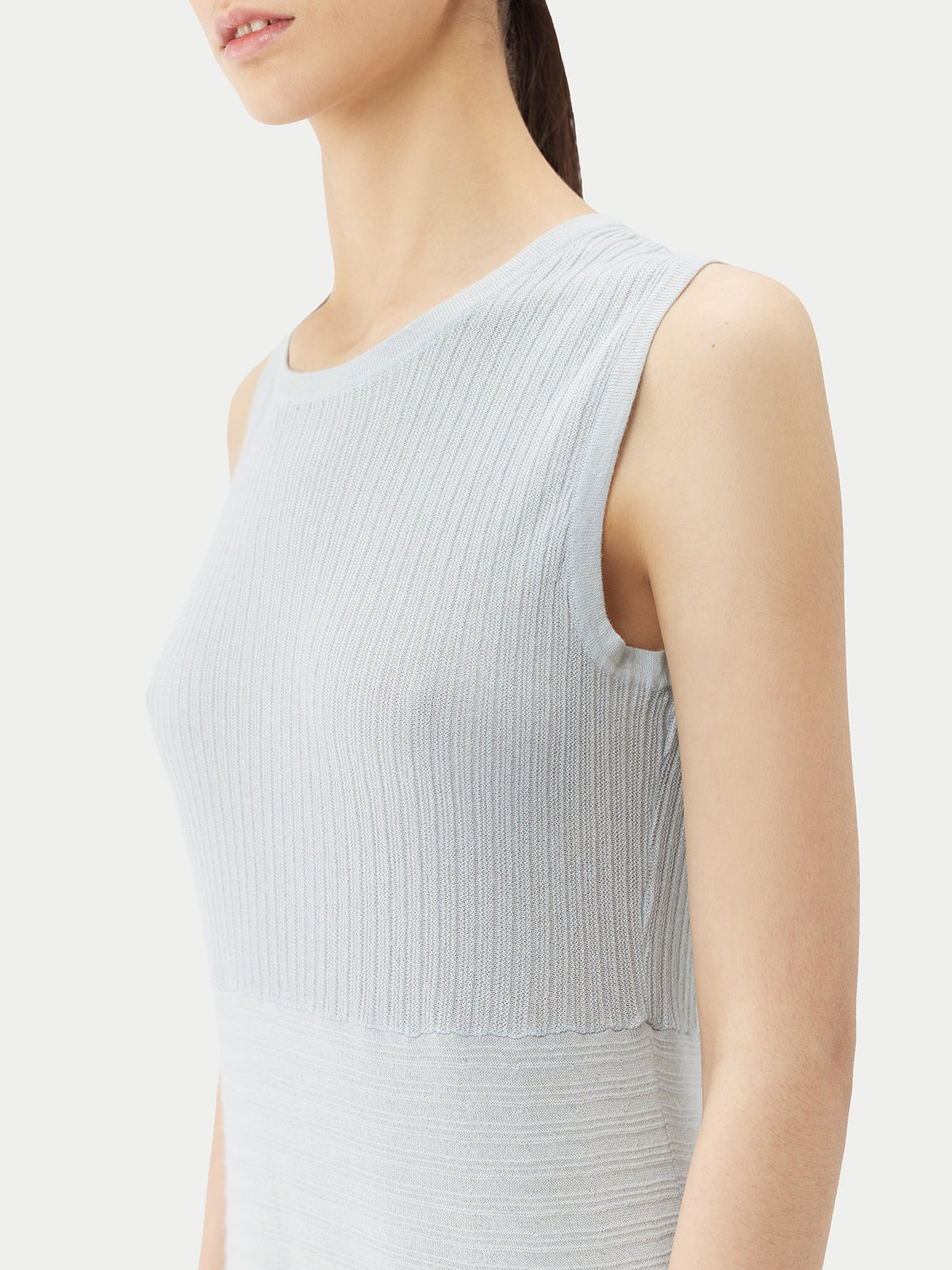 Lightweight Cashmere Silk Dress — Soft Ice