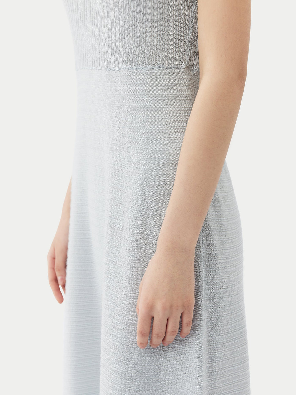 Lightweight Cashmere Silk Dress — Soft Ice