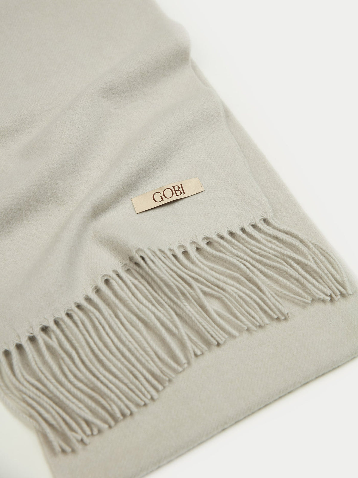 Pure Cashmere Warmth Woven Scarf — Soft Mist