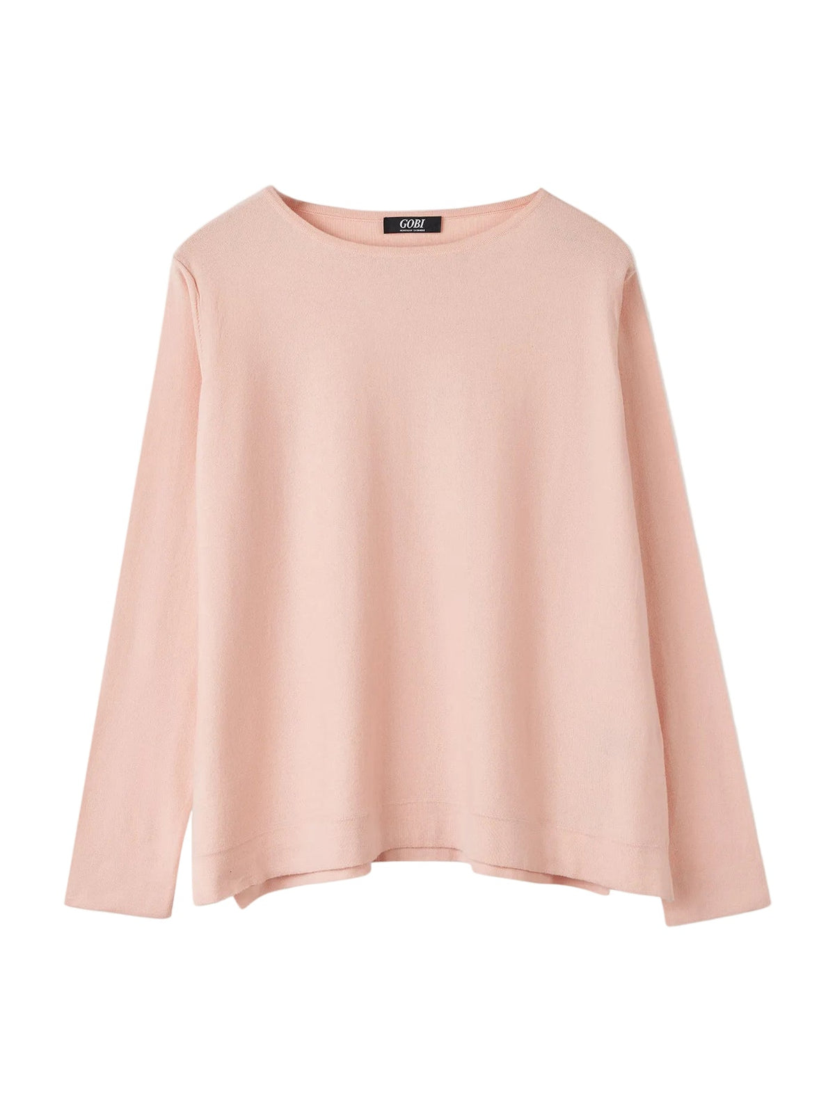 Boatneck Cotton Silk Cashmere Blend Sweater — Soft Primrose