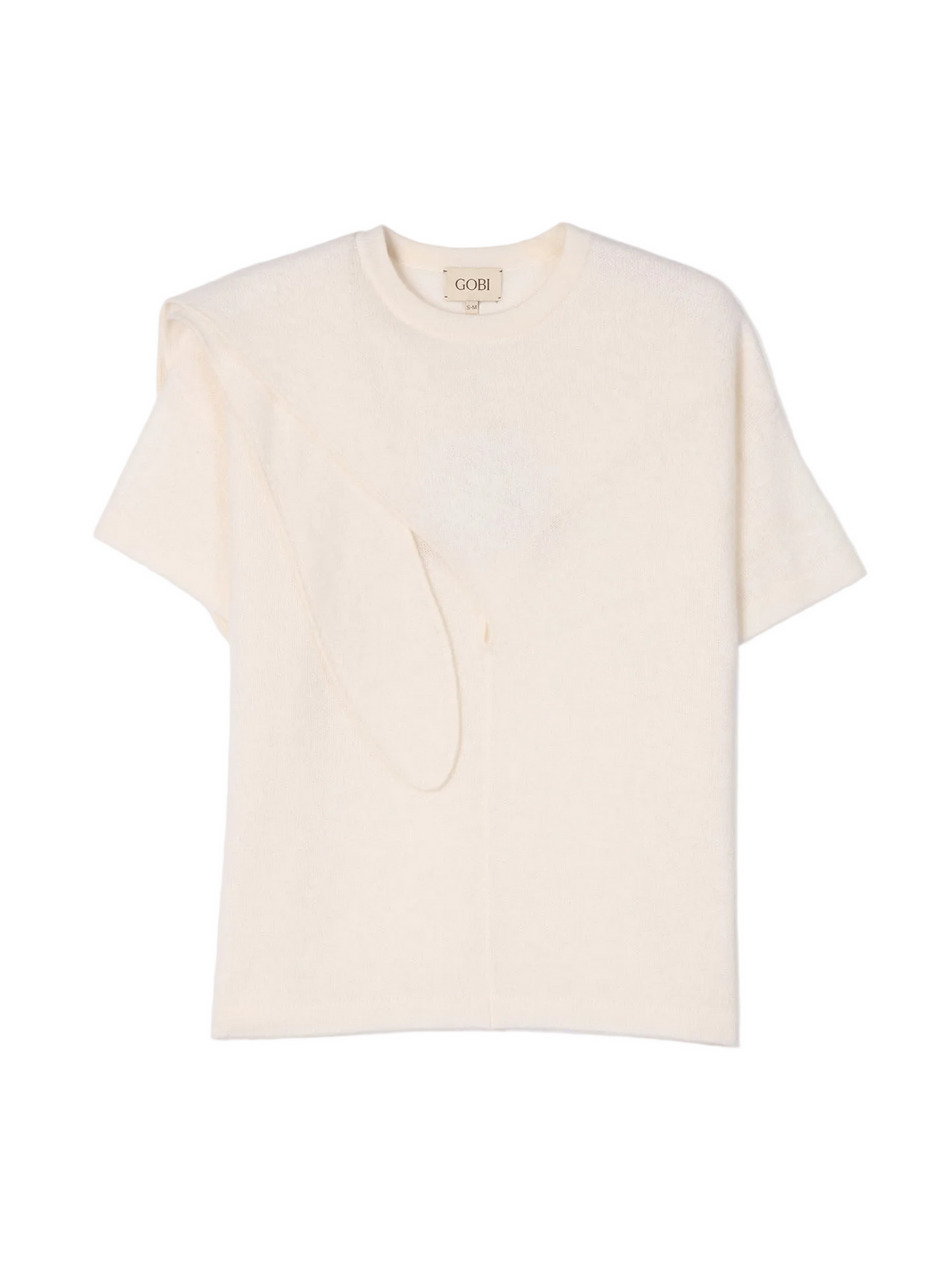 Bow-tie Cashmere T-shirt — Soft White