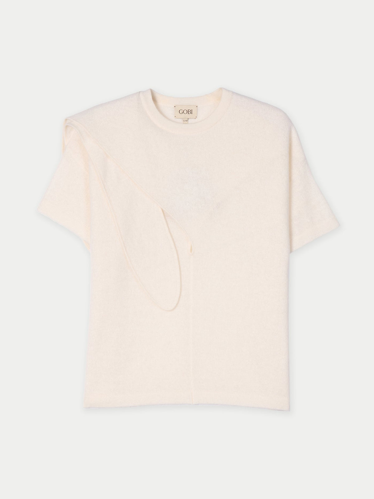 Bow-tie Cashmere T-shirt — Soft White