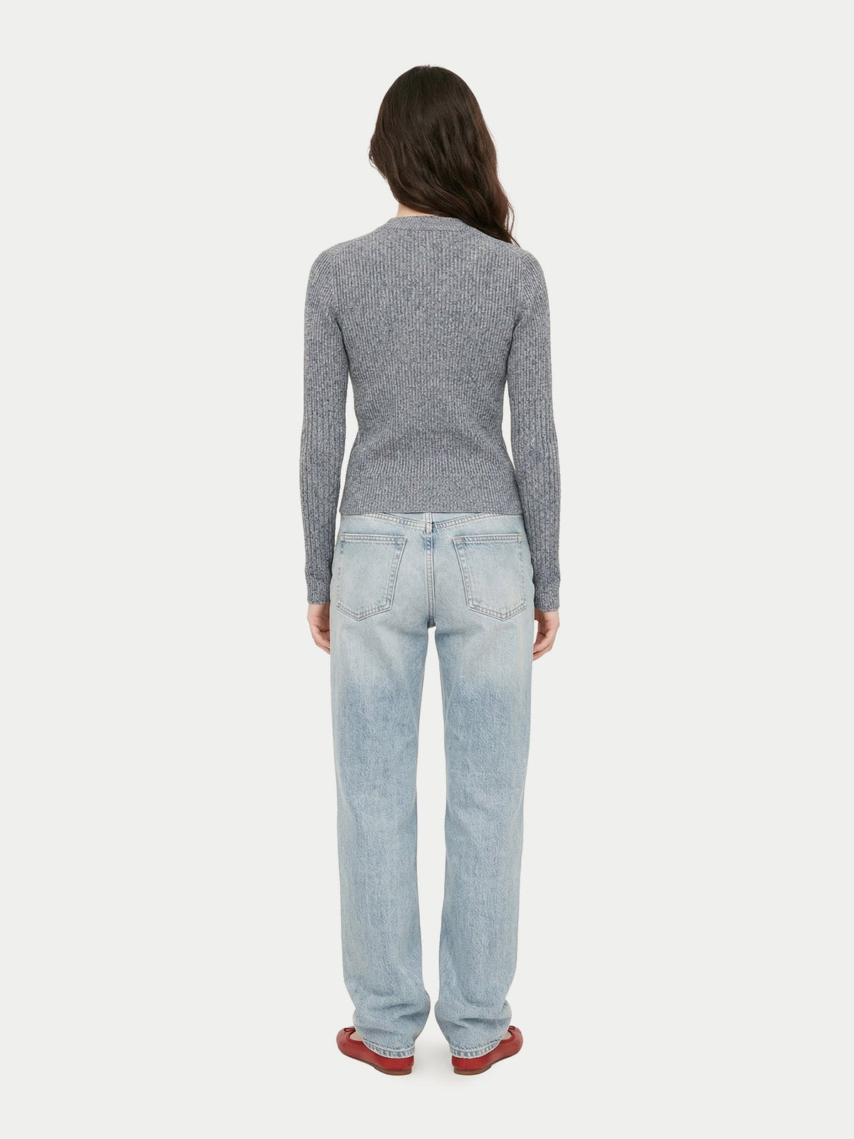 Cashmere Two-way Zip Cardigan — Steel Gray