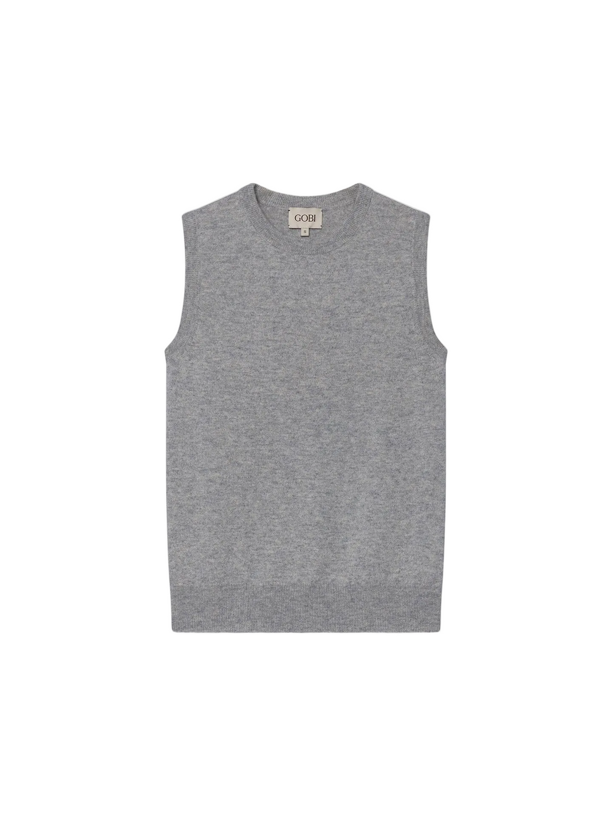Timeless Cashmere Crewneck Vest — Steel Silver