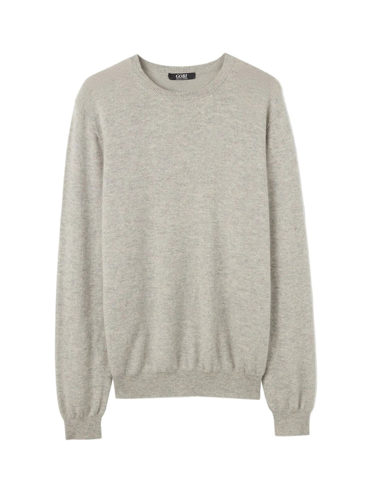 Essential Crewneck Cashmere Sweater — Steel Silver
