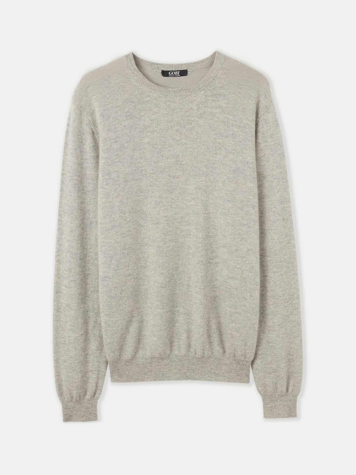 Essential Crewneck Cashmere Sweater — Steel Silver