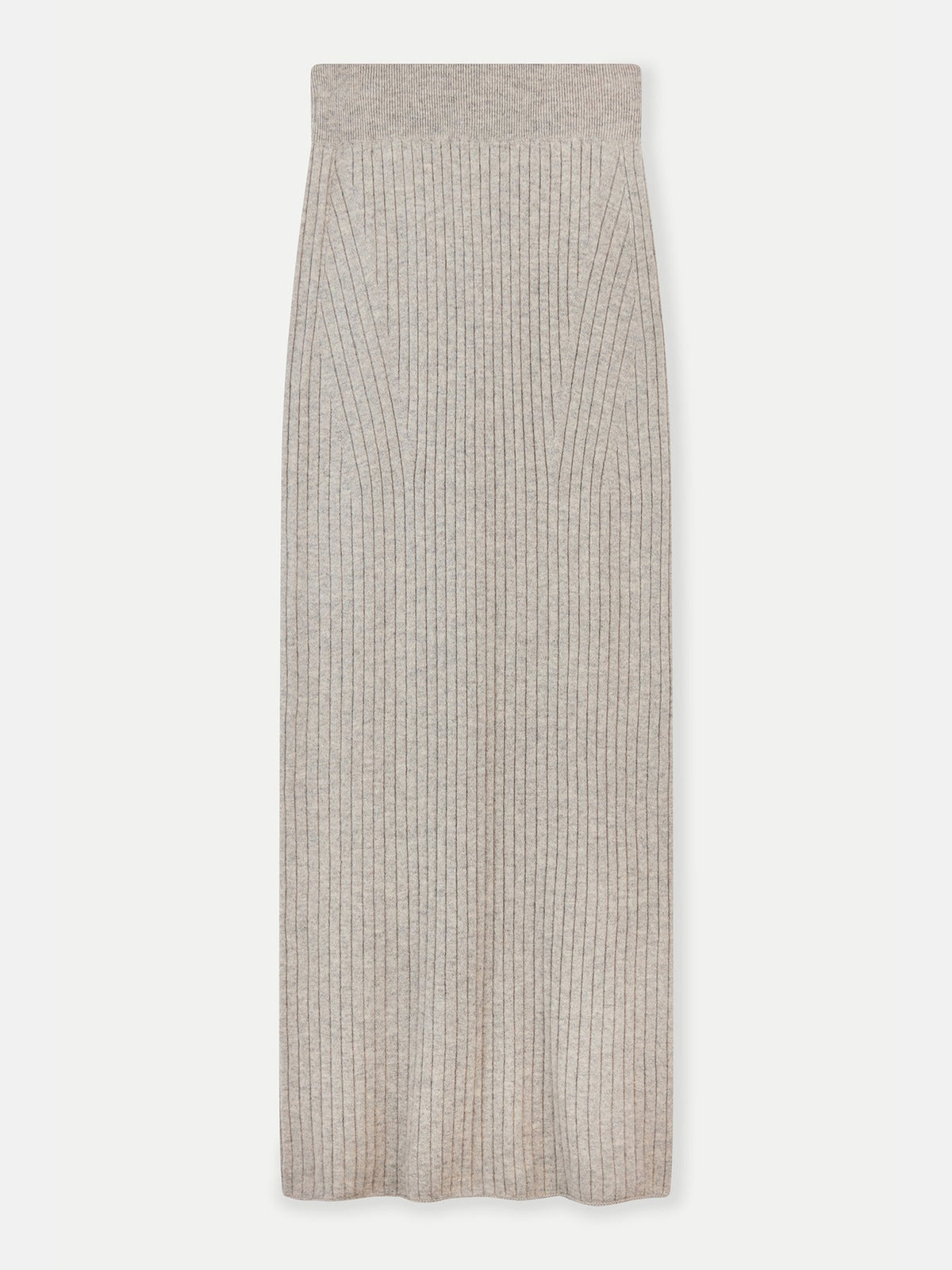 Cashmere Midi Skirt — Steel Silver