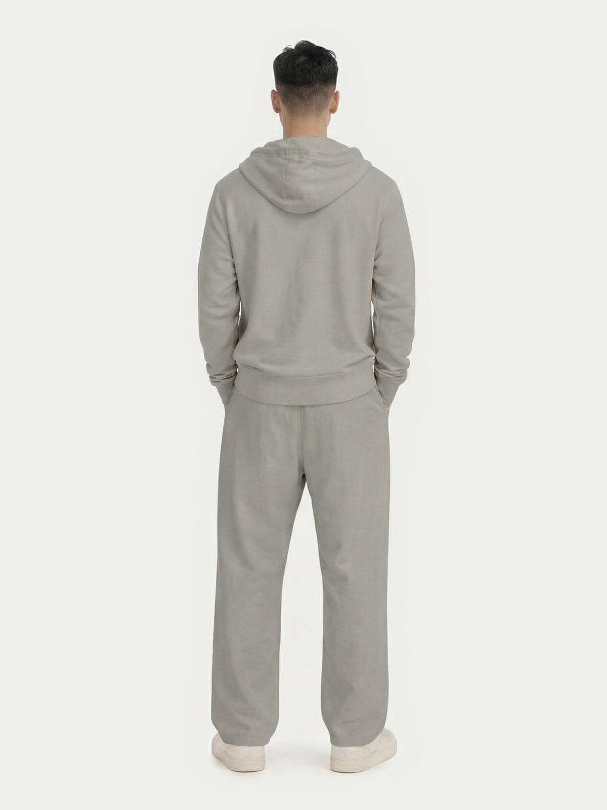 Cashmere Zip Hoodie — Steel Silver