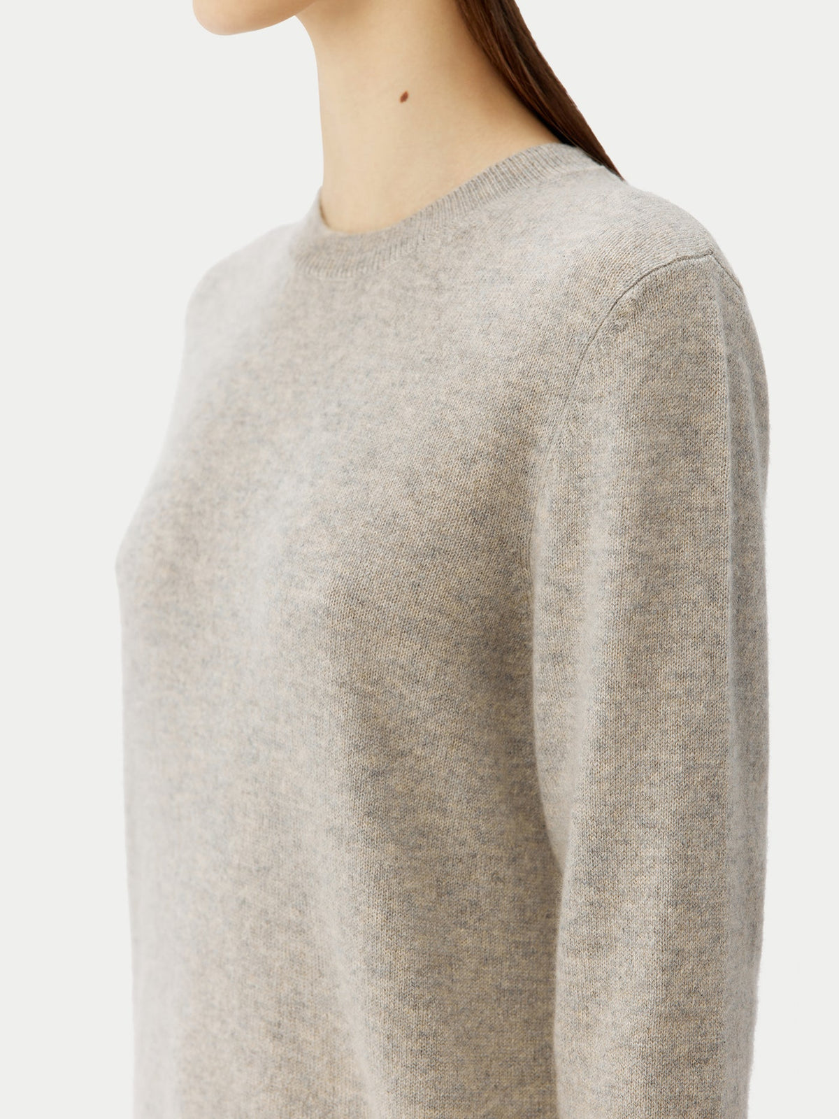 Cashmere Hat & Sweater Set — Steel Silver
