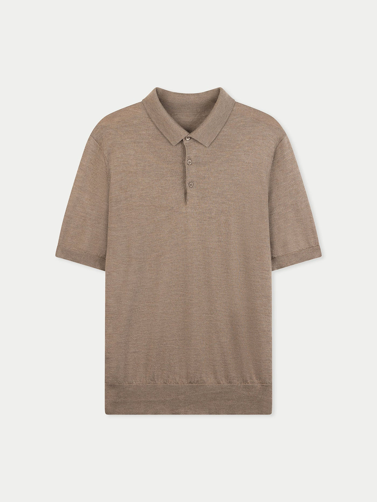 Men Classic Polo Shirt With Short Sleeve — Stone Taupe