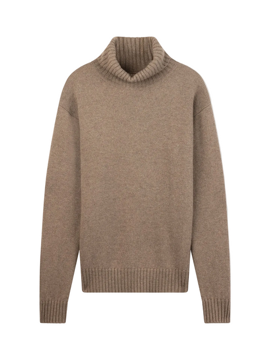 Men's Cashmere Turtleneck — Taupe