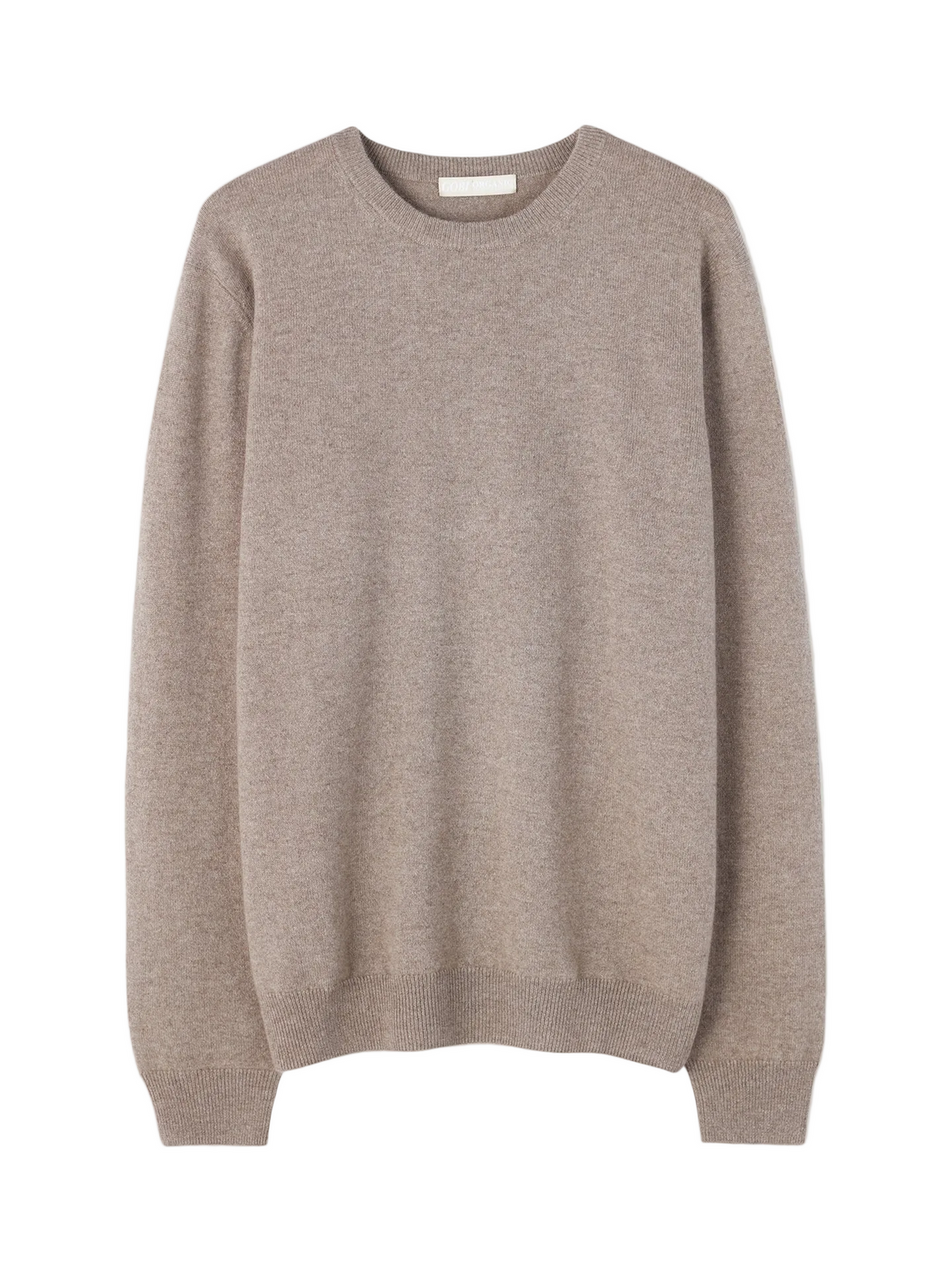 Essential Crewneck Cashmere Sweater — Taupe