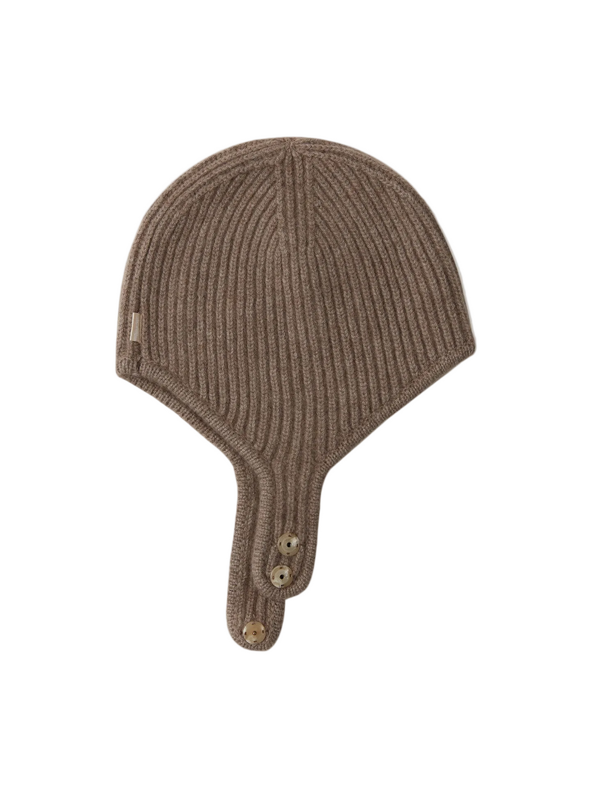 Knitted Aviator Cap — Taupe