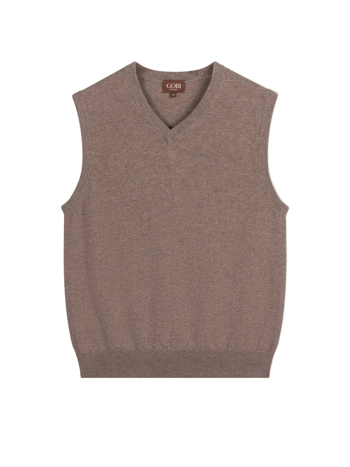 Timeless V-neck Cashmere Vest — Taupe