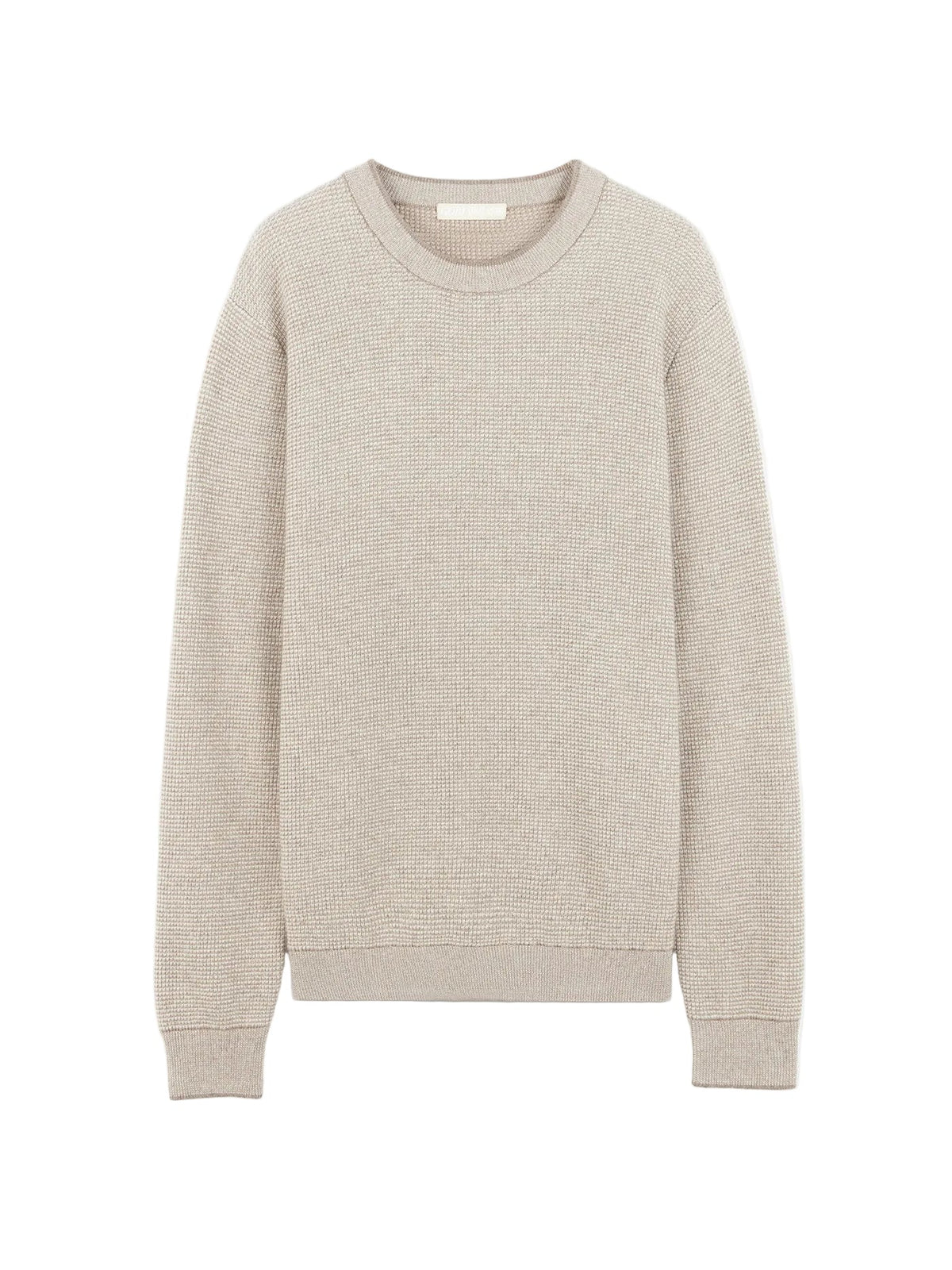 Men's Natural Color Cashmere Crewneck Sweater — Taupe