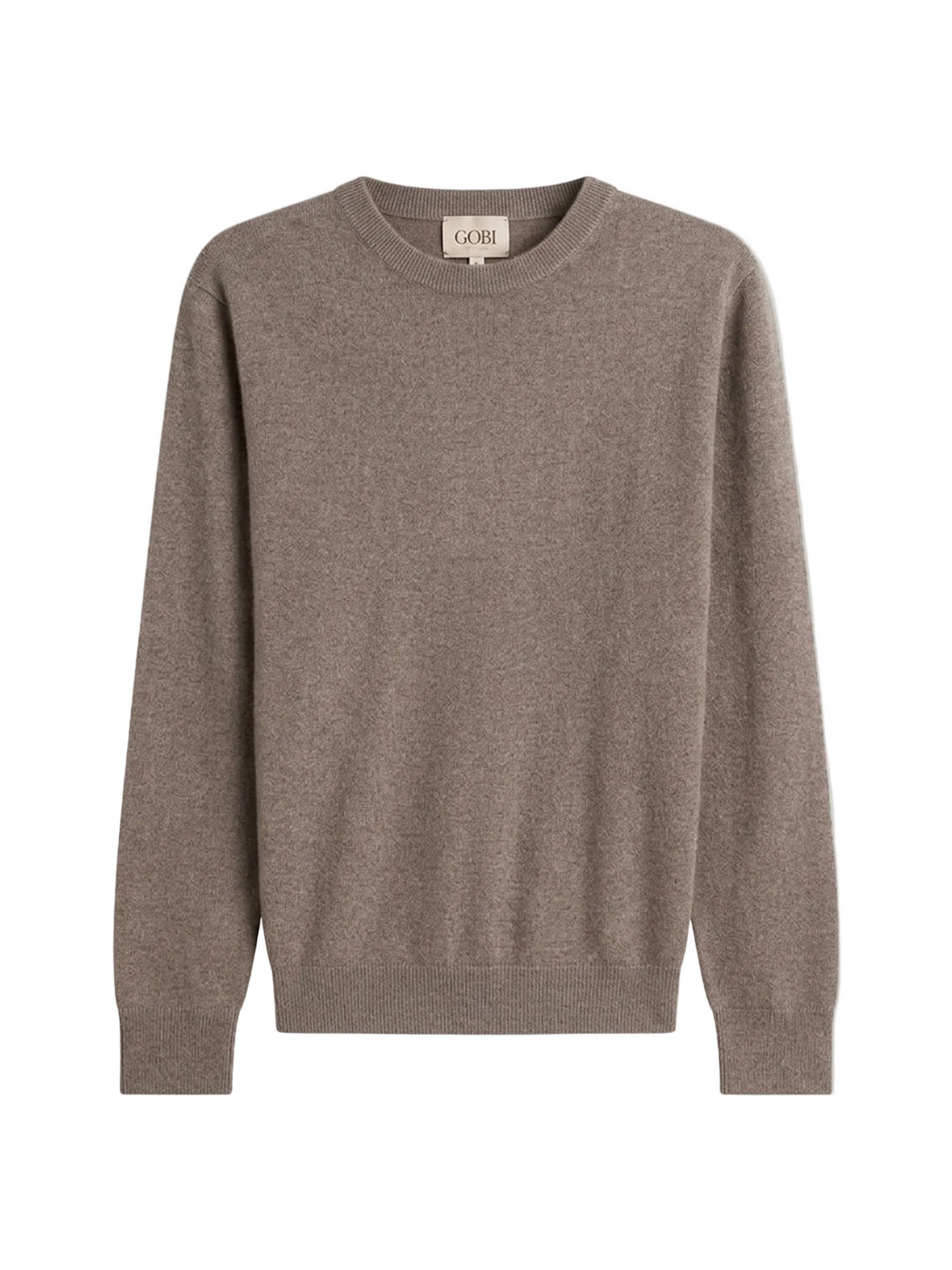 Timeless Crewneck Cashmere Sweater — Taupe