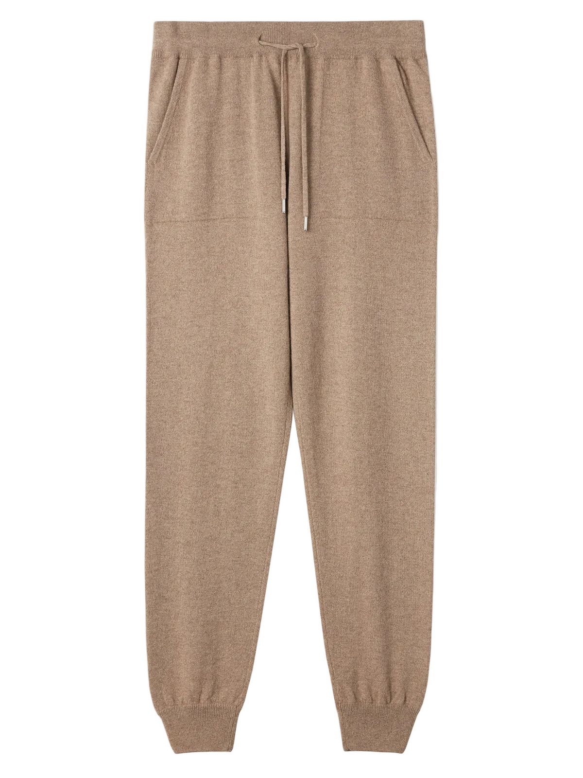 Cuffed Cashmere Jogger — Taupe