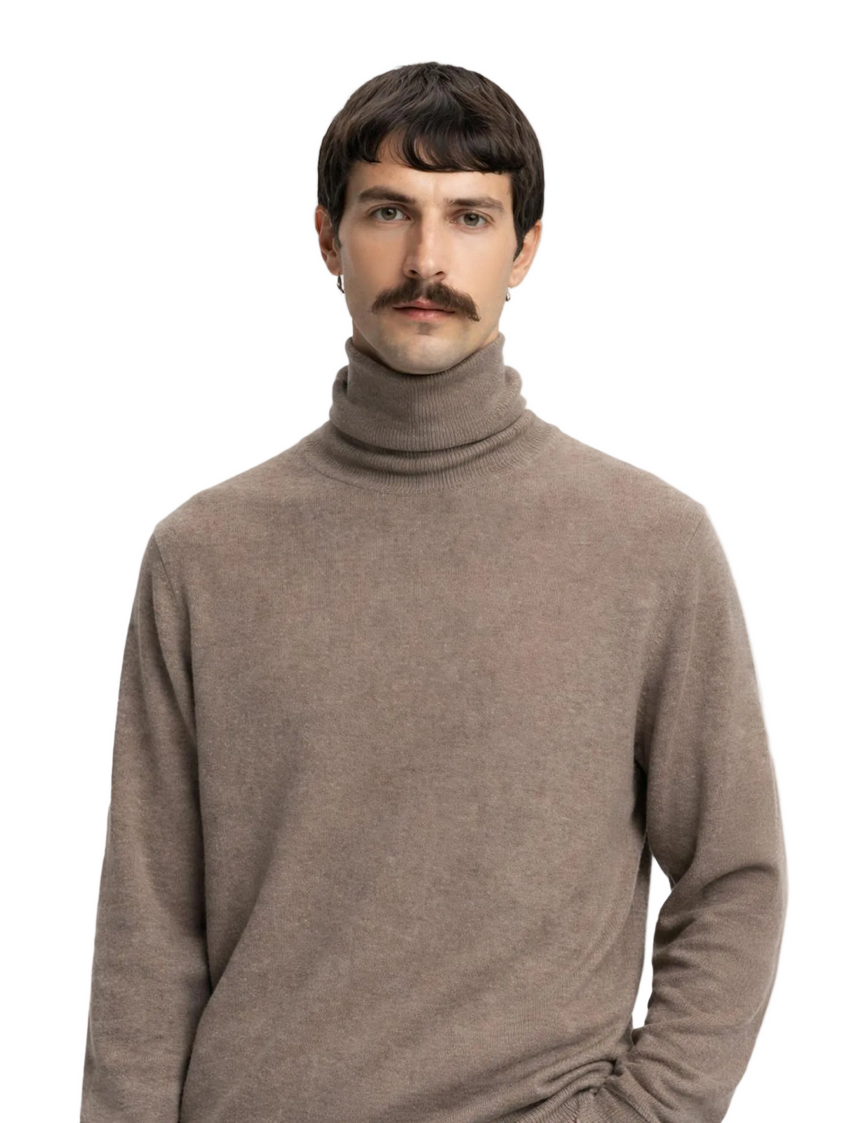 Essential Turtleneck Cashmere Sweater — Taupe