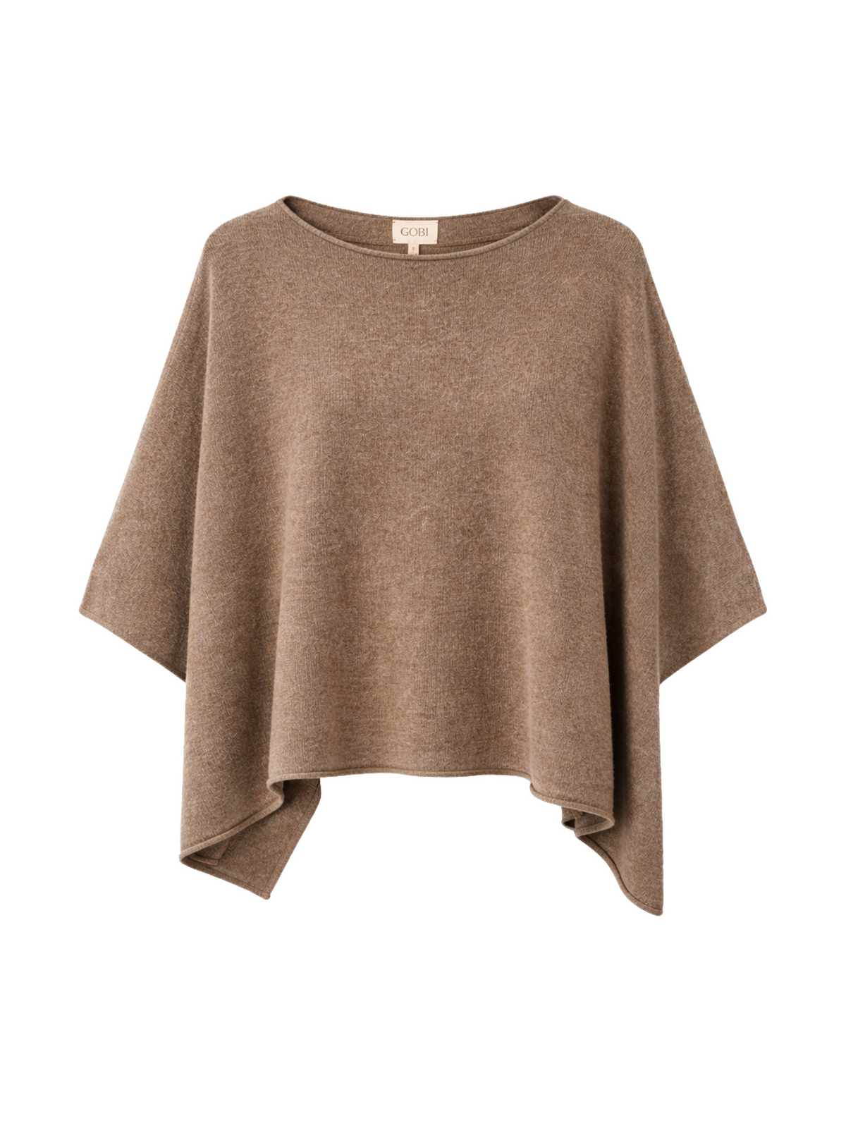 Timeless Knitted Poncho — Taupe