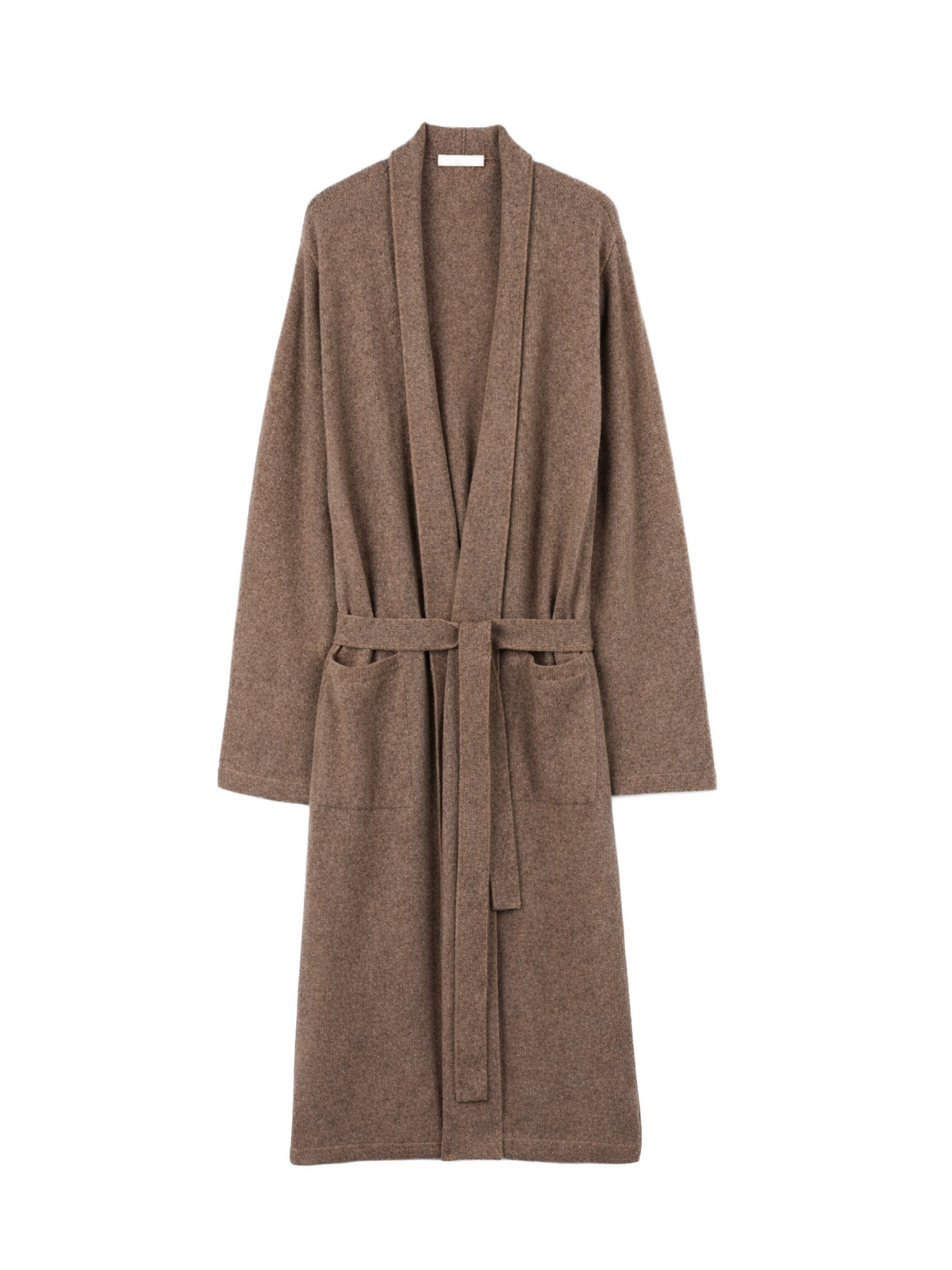 Natural Color Men's Cashmere Robe — Taupe