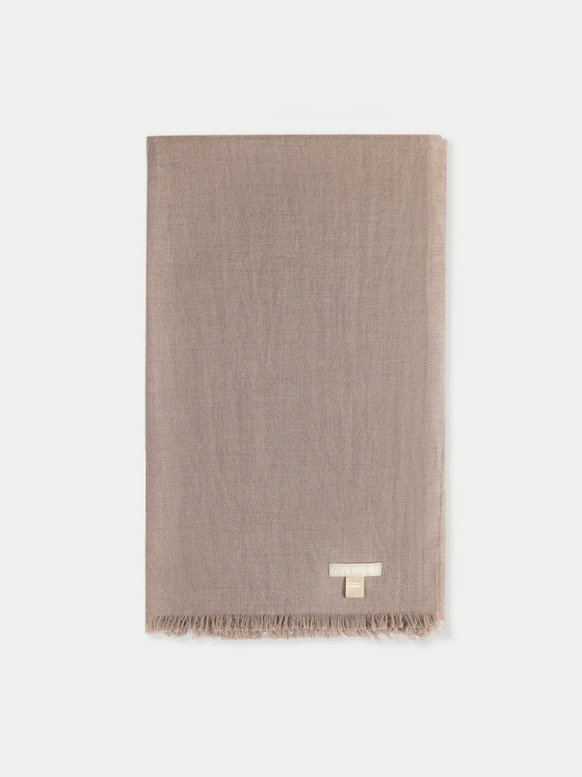 Lightweight Cashmere Woven Scarf — Taupe