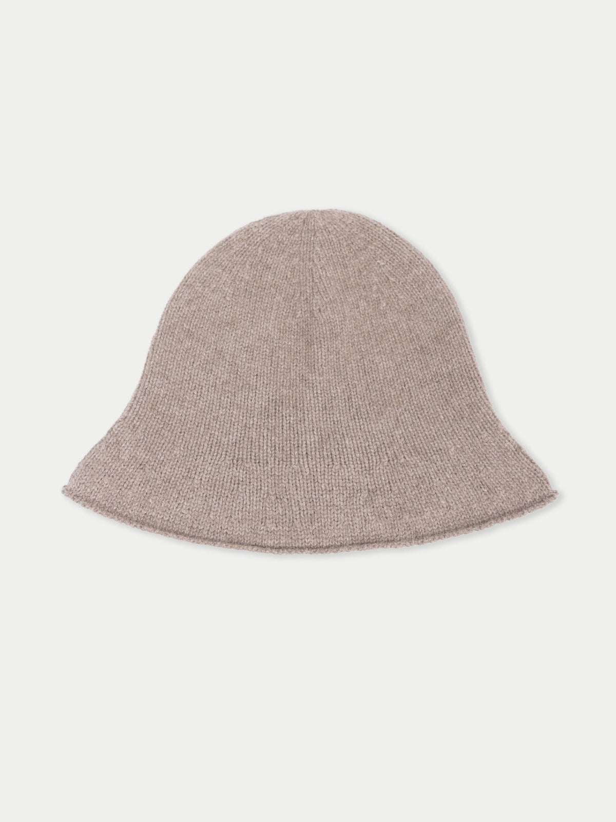 Elegant Felted Bucket Hat — Taupe