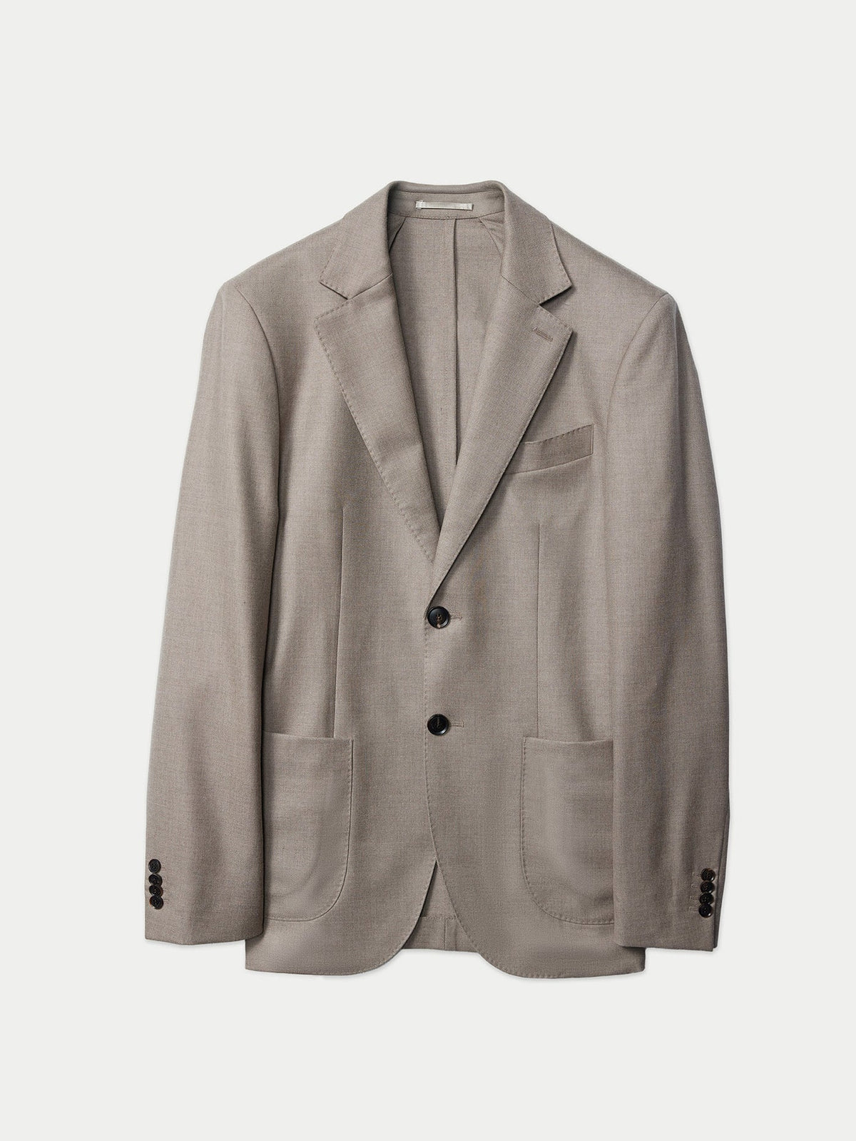 Men's Single-breasted Cashmere Blazer — Taupe