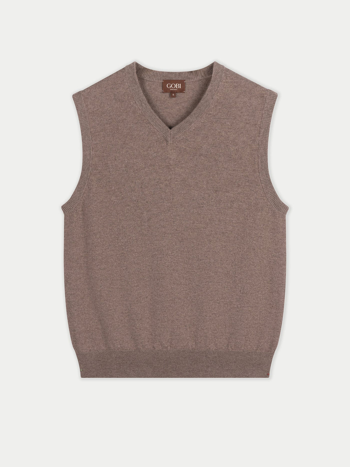 Timeless V-neck Cashmere Vest — Taupe