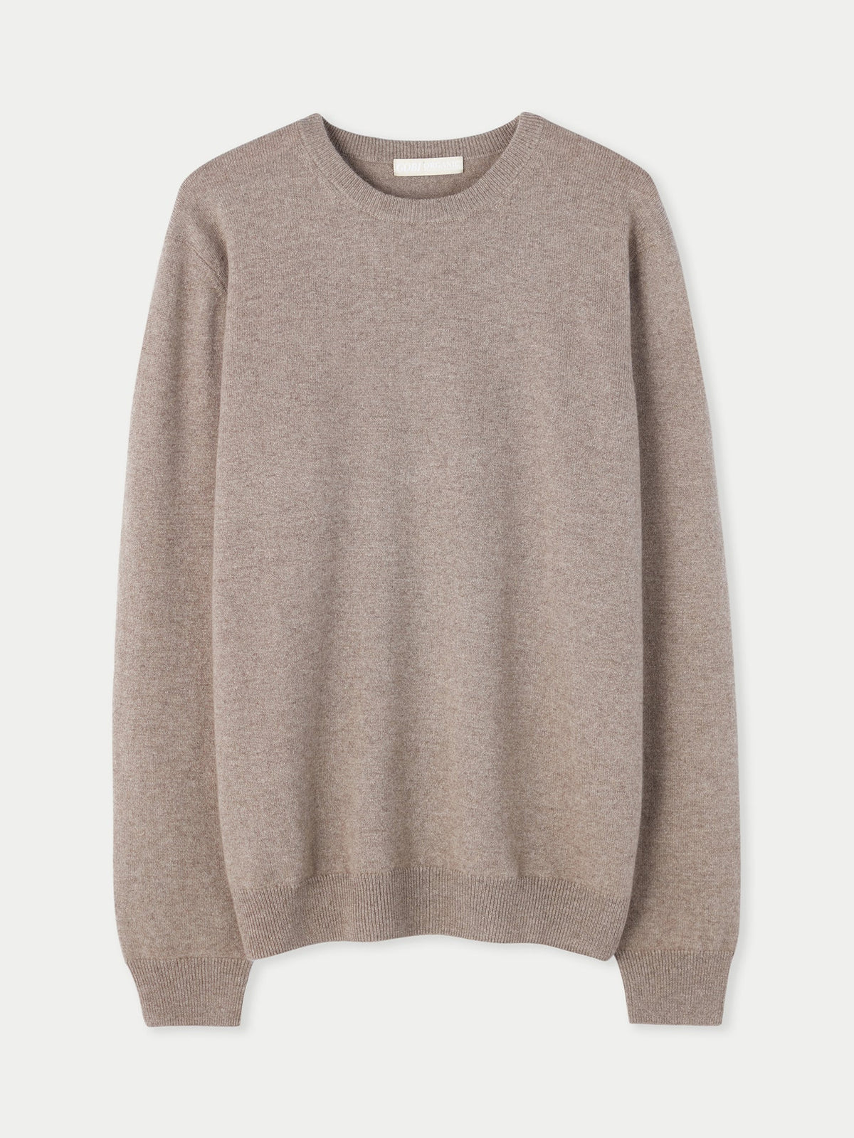 Essential Crewneck Cashmere Sweater — Taupe