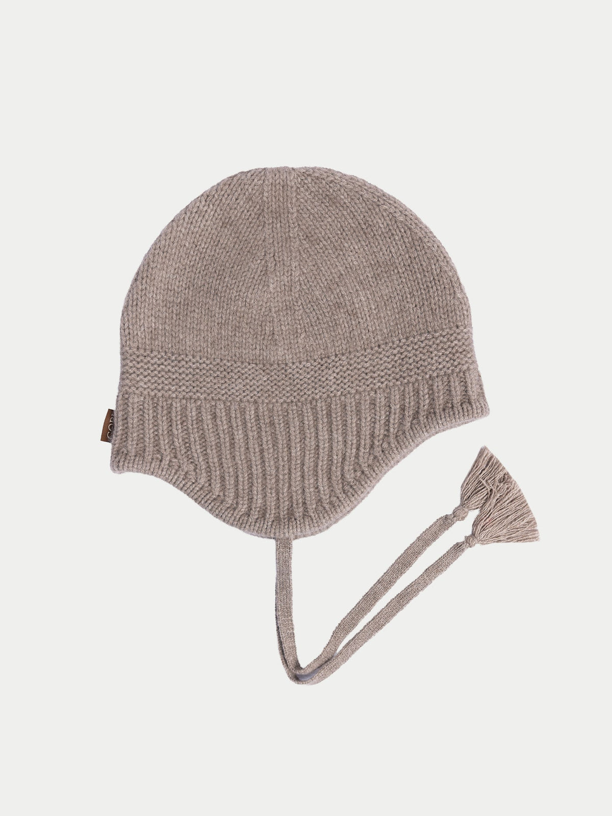 Ultimate Warmth Knit Tie Hat — Taupe