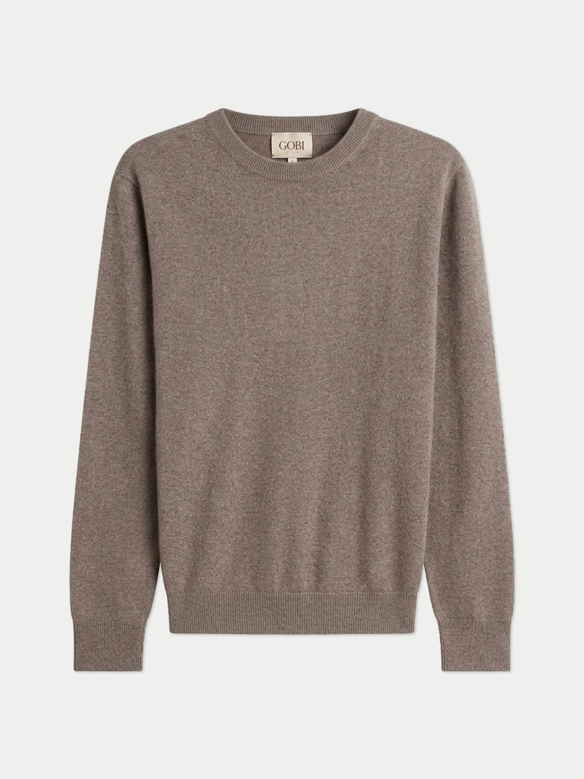 Timeless Crewneck Cashmere Sweater — Taupe