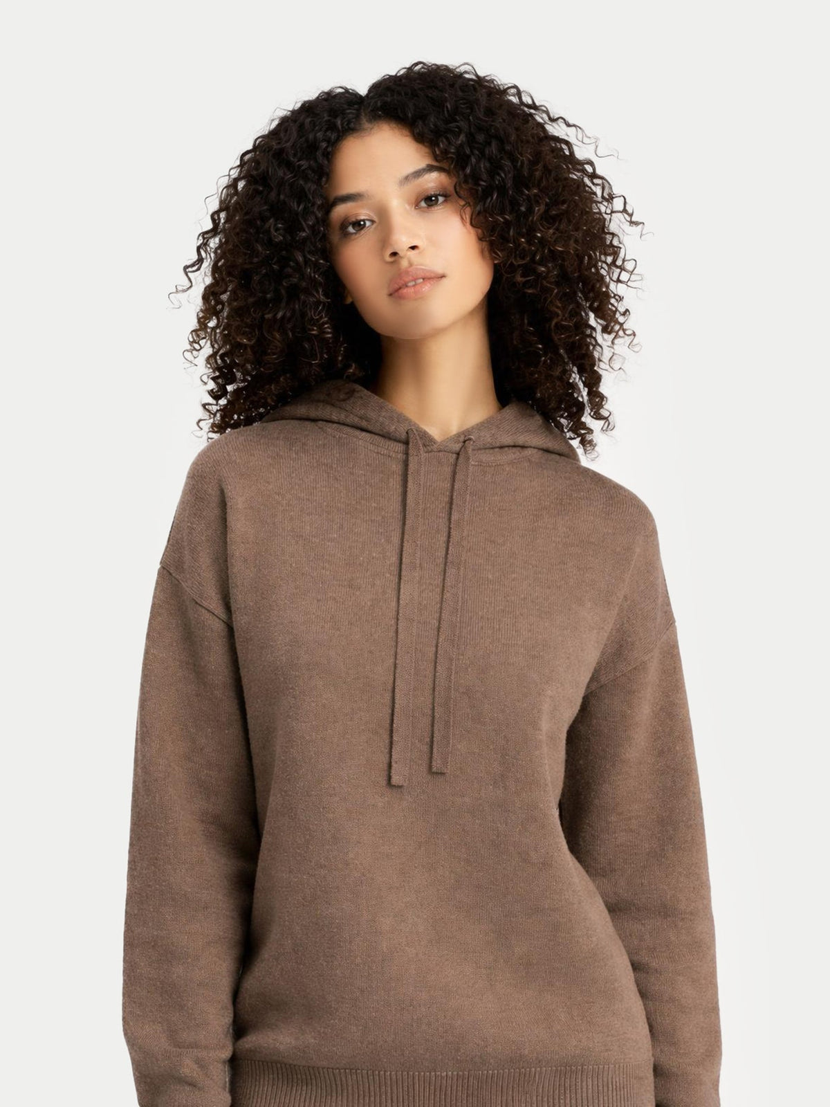 Cashmere Pullover Hoodie — Taupe