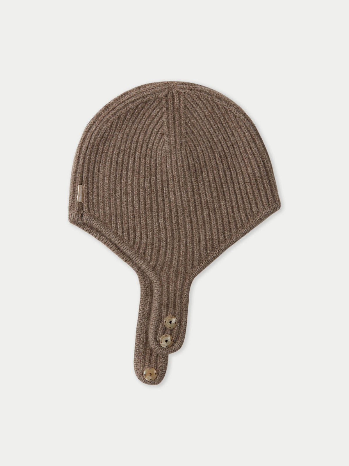 Knitted Aviator Cap — Taupe