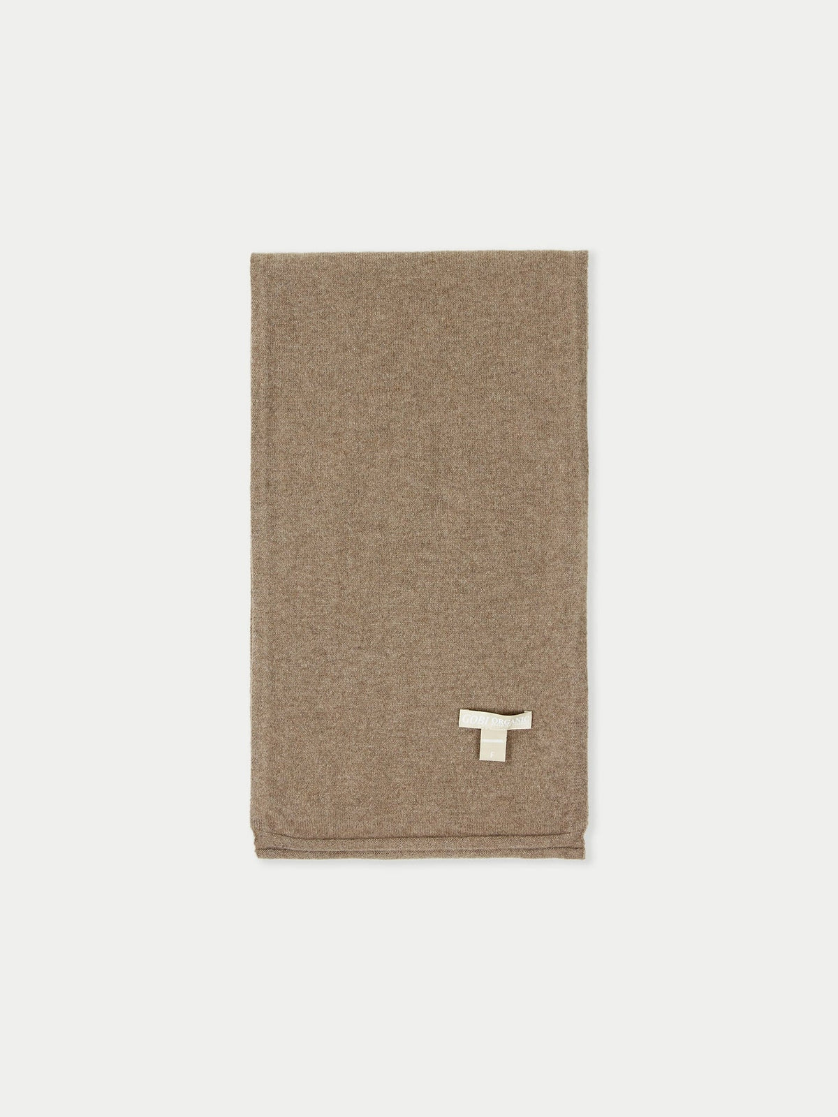 Cashmere Jersey Knit Scarf — Taupe