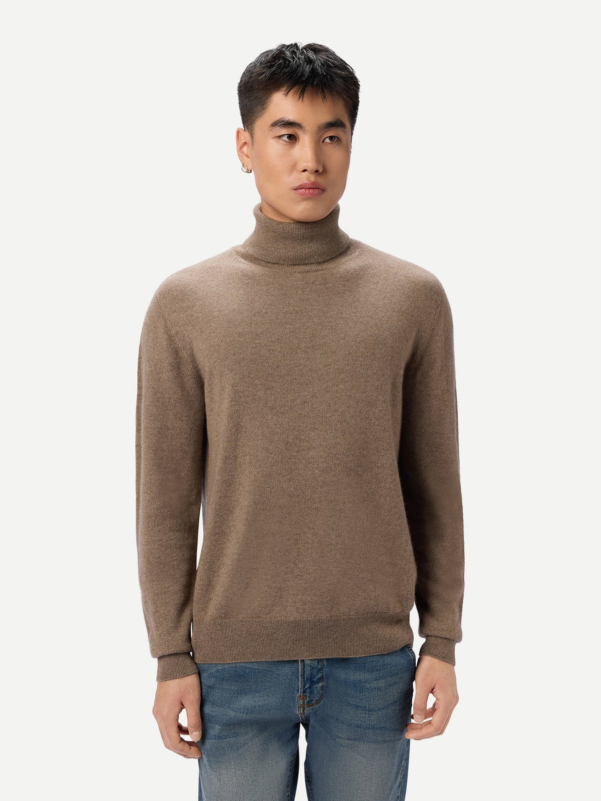 Timeless Turtleneck Cashmere Sweater — Taupe