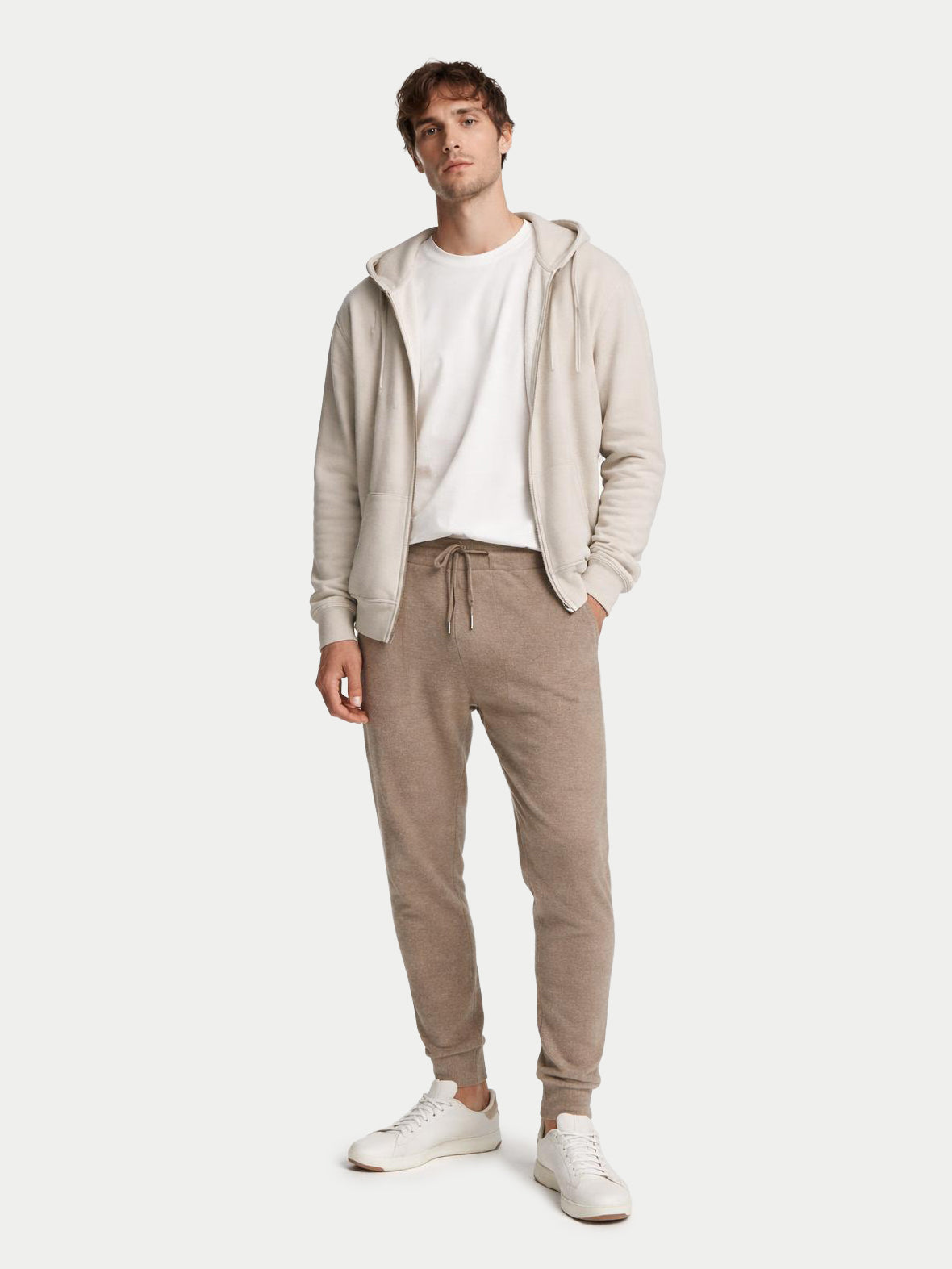 Men's Cashmere Jogger — Taupe