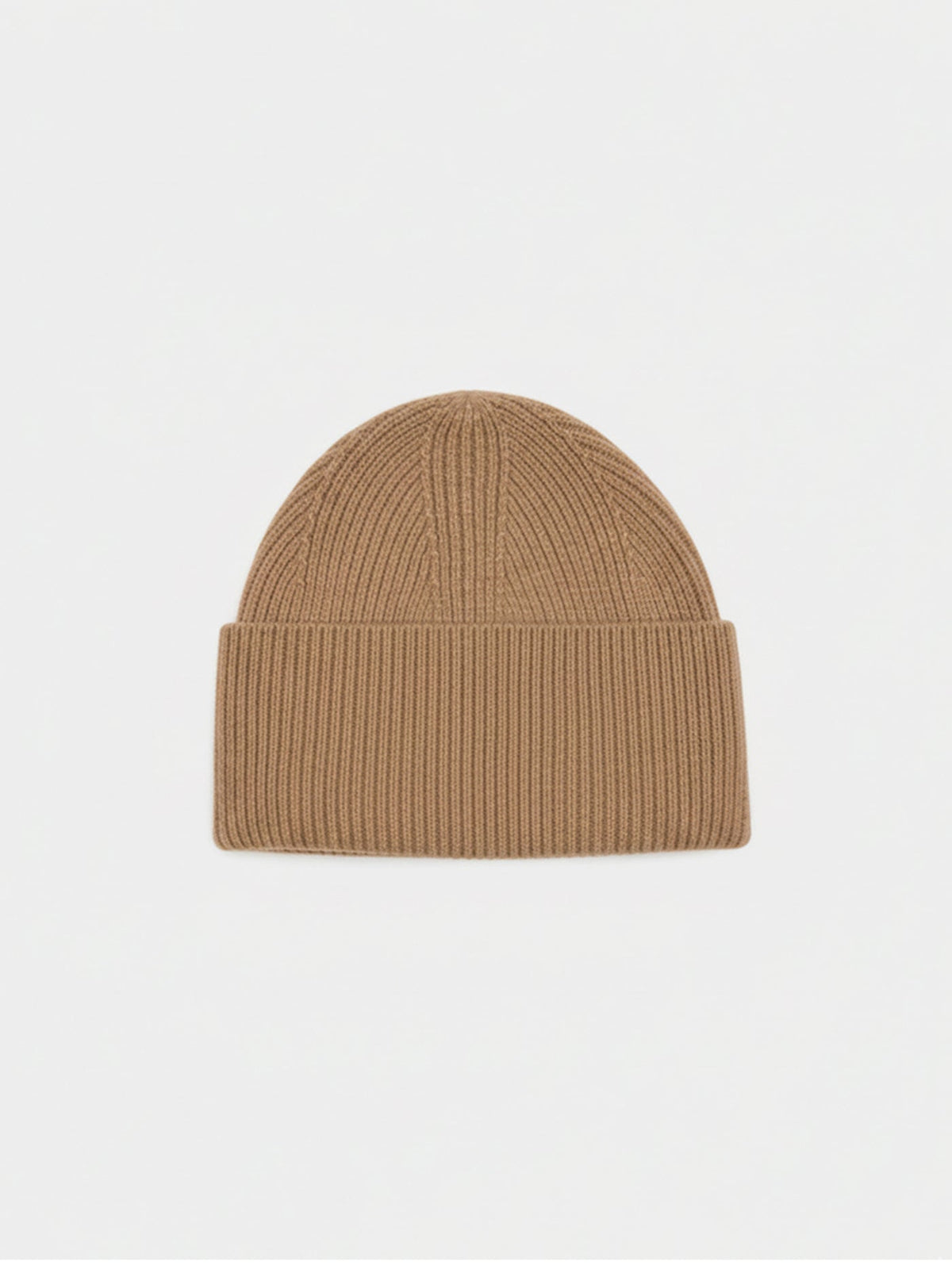 Ribbed Chunky Beanie — Taupe