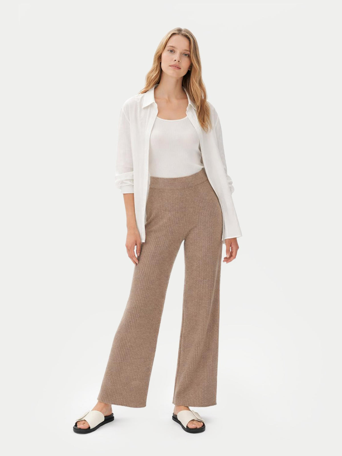 Cashmere Pants — Taupe