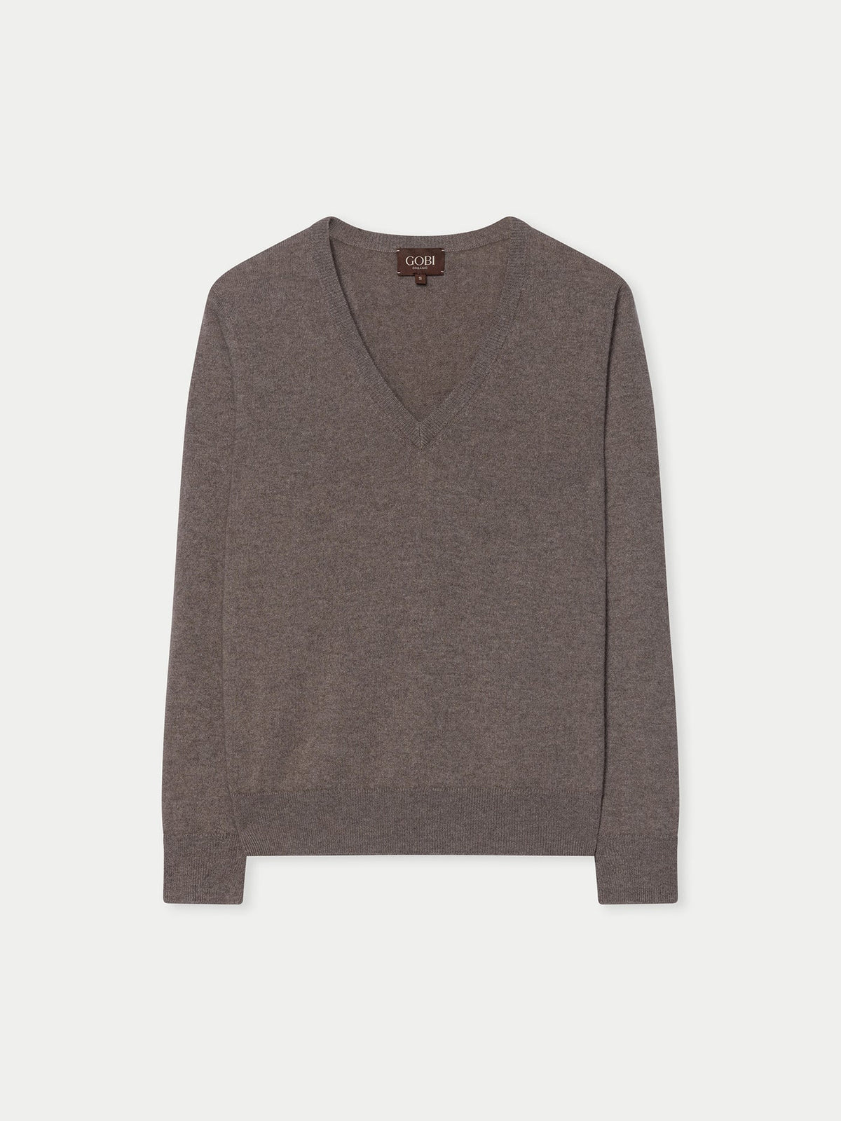 Timeless Cashmere V-neck Sweater — Taupe