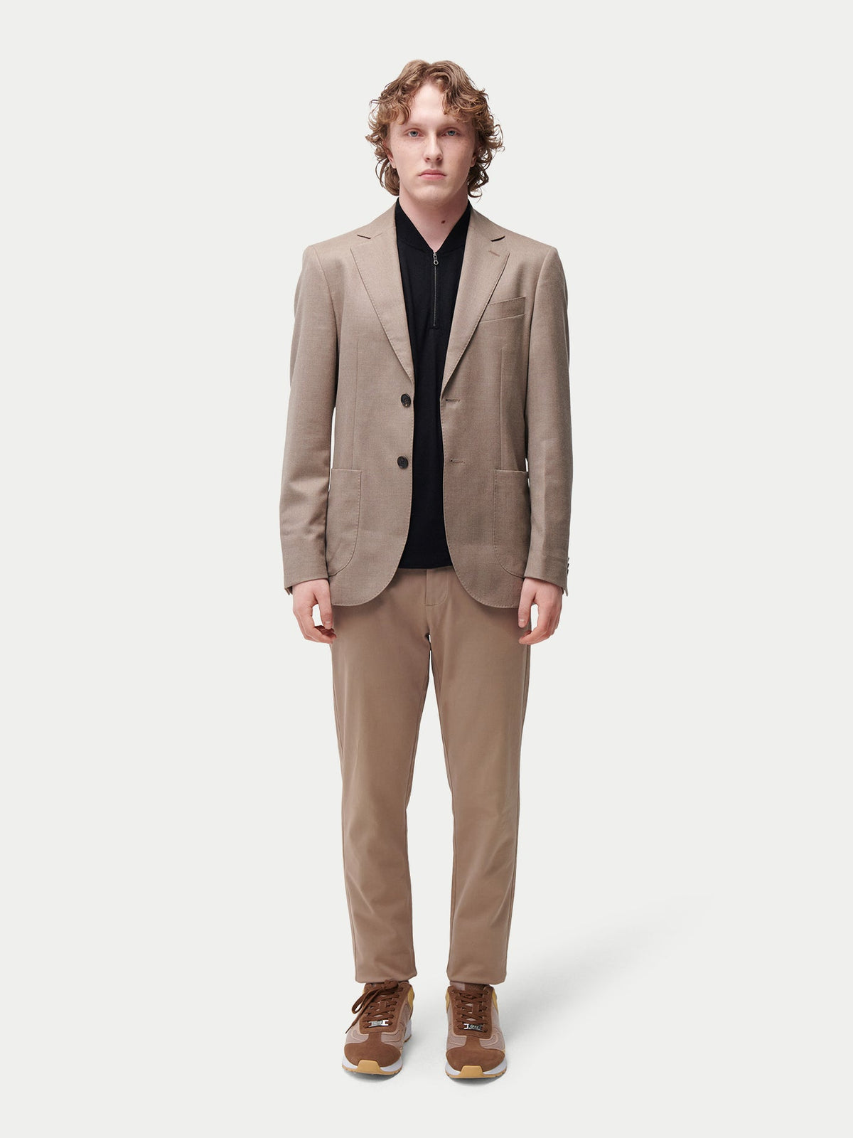 Men's Single-breasted Cashmere Blazer — Taupe