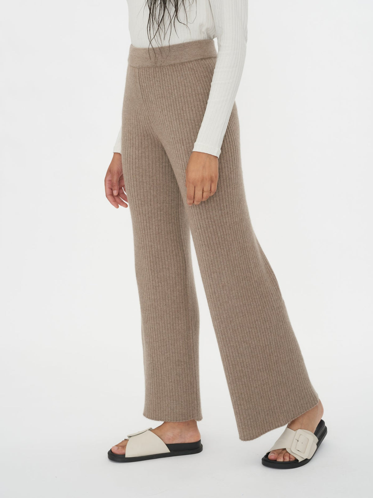 Cashmere Pants — Taupe