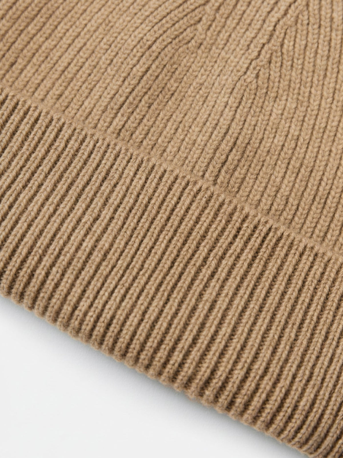 Ribbed Chunky Beanie — Taupe