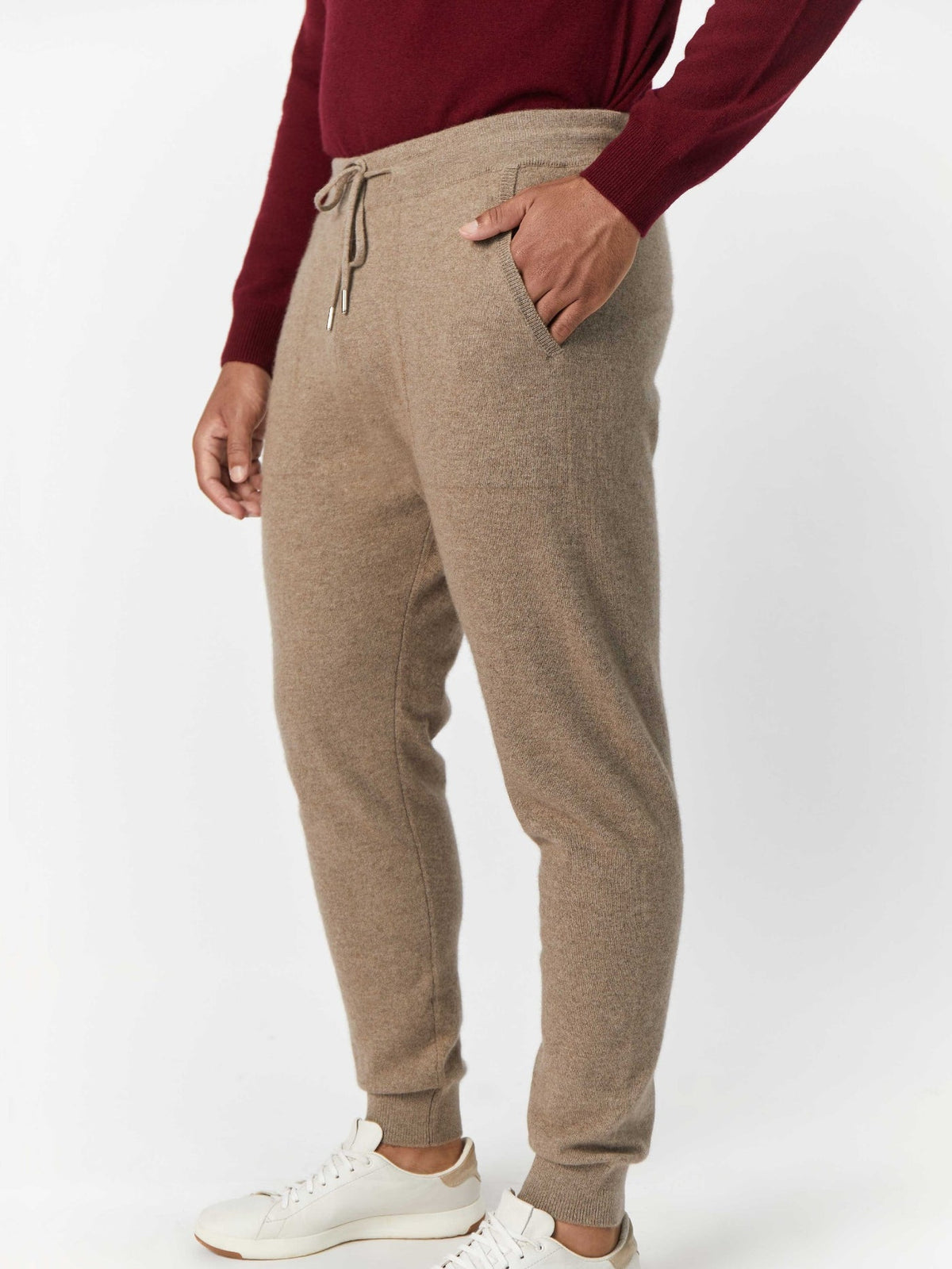 Men's Cashmere Jogger — Taupe